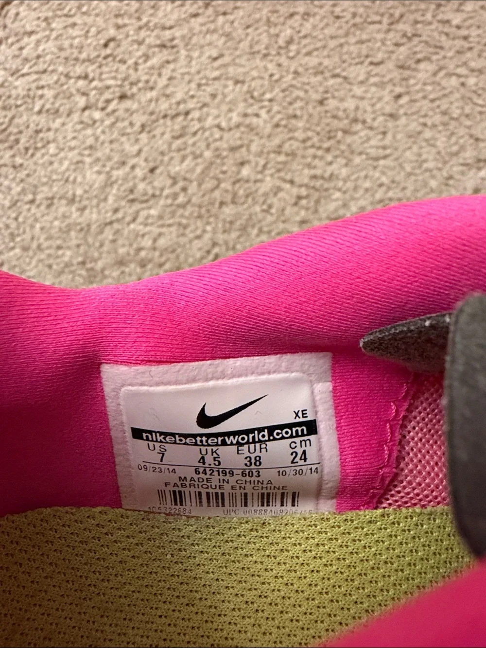 Nike Women's Pink Free Run Running Shoes